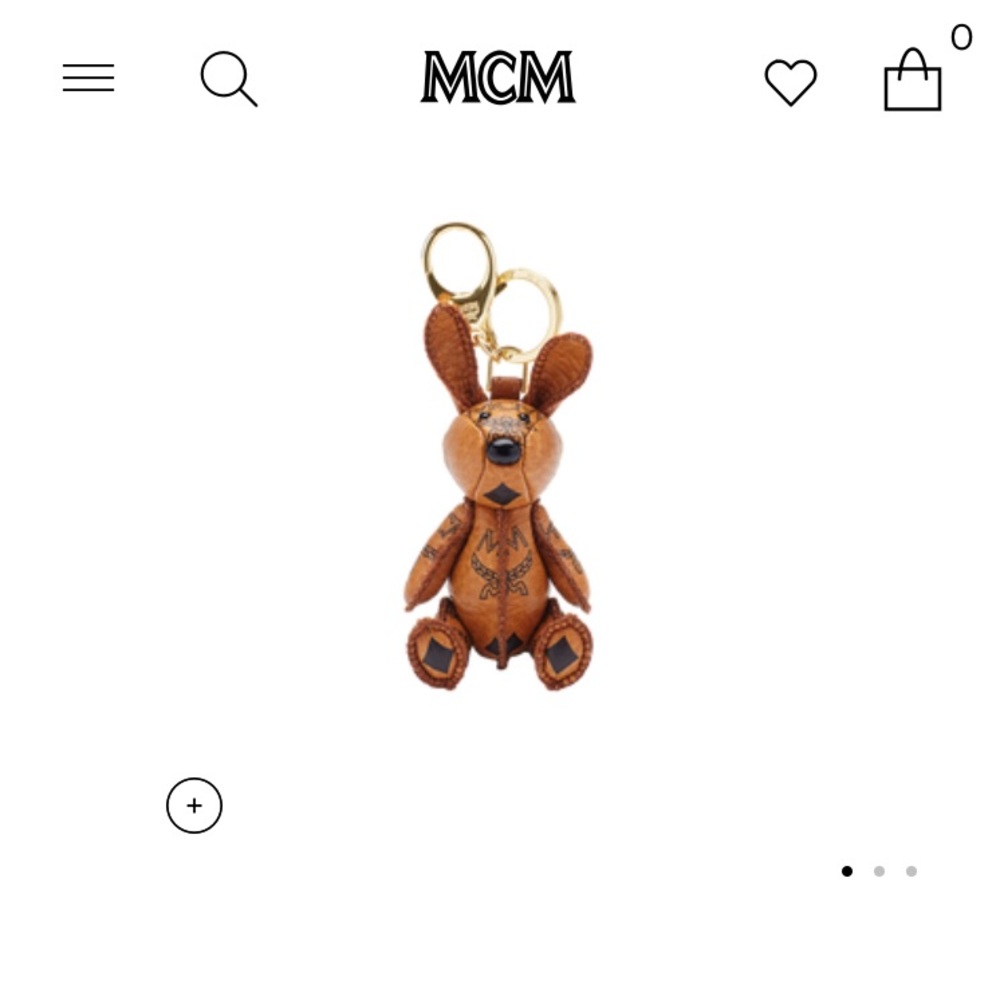 MCM rabbit keychain